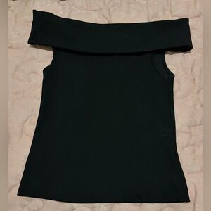 Club Monaco Black Off-Shoulder Blouse